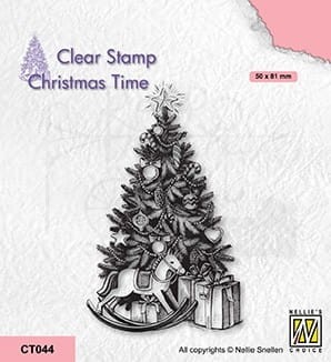 Stempel akrylowy Choinka i prezenty Nellie's Choice