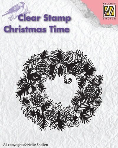 Stempel akrylowy Wianek Boże Narodzenie Nellie's Choice