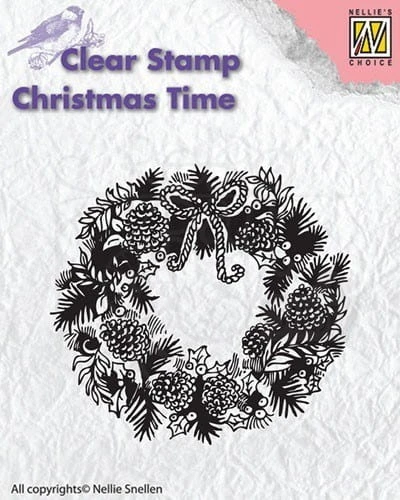 Stempel akrylowy Wianek Boże Narodzenie Nellie's Choice