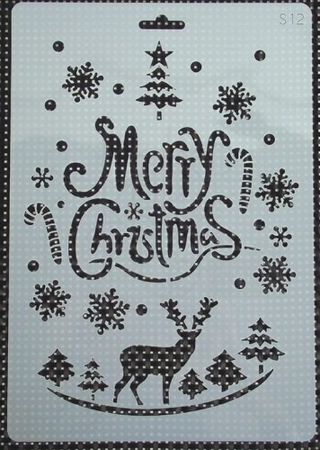 Maska szablon Merry Christmas 17,5x25 cm