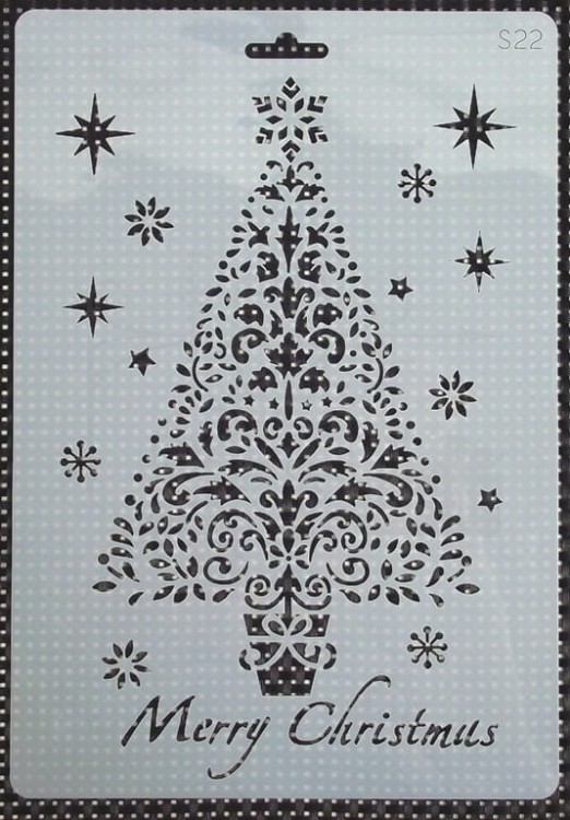 Maska szablon choinka 17,5 X 25,5 cm