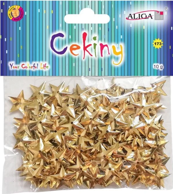 Cekiny gwiazdki złote 10g