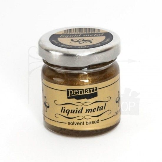 Płynny metal 30 ml antyczny złoty Pentart