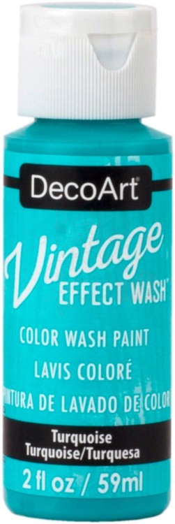 Farba postarzająca Vintage Effect Wash - turquoise turkusowa DecoArt 59ml