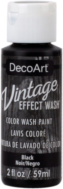 Farba postarzająca Vintage Effect Wash - black czarna DecoArt 59ml