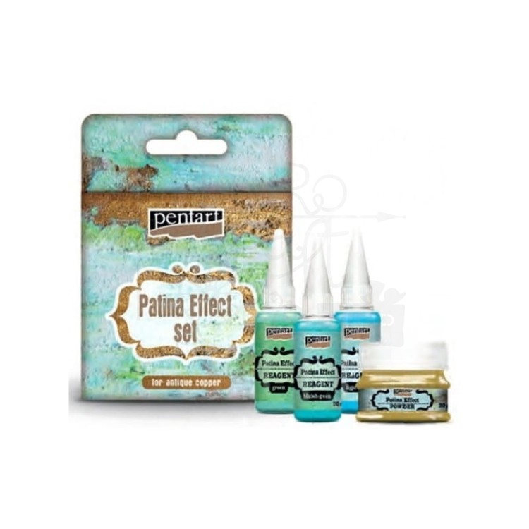 Zestaw do patynowania proszek 20g+3xodczynnik 20ml Pentart