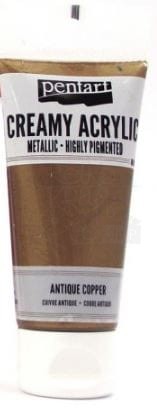 Farba akrylowa cream metaliczna antyczna miedź 60ml Pentart