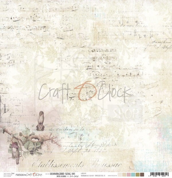 Papier 30x30 Craft O'Clock Hummingbird Song 01