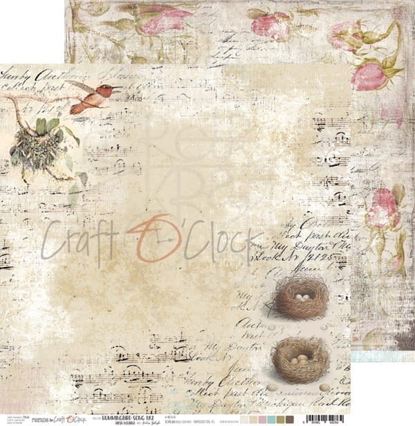 Papier 30x30 Craft O'Clock Hummingbird Song 02