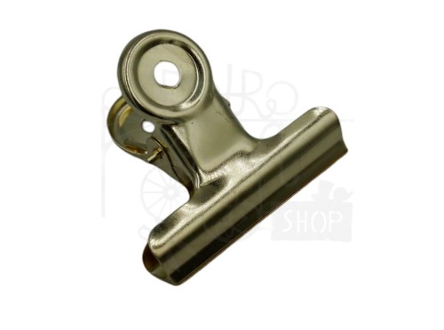Klips metalowy złoty 5 cm