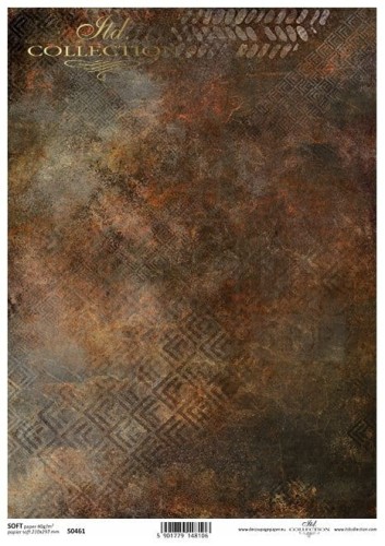 Papier decoupage SOFT  rdza, tło ITD