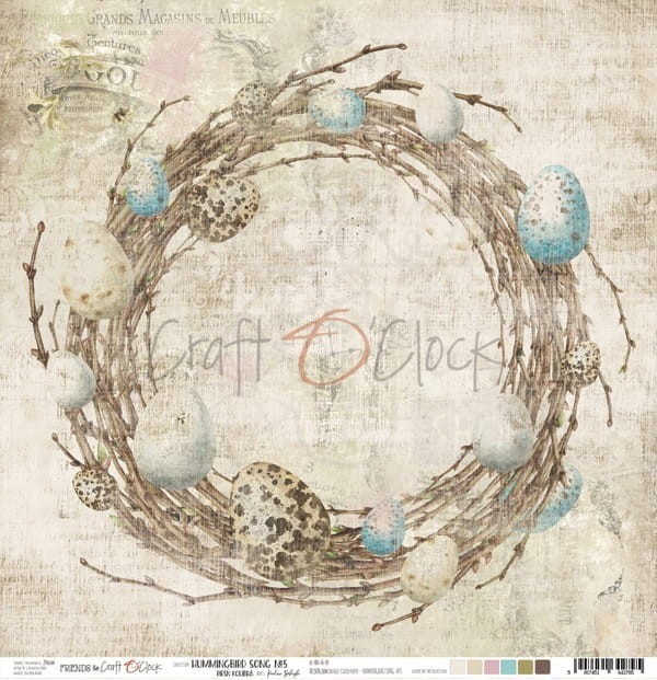 Papier 30x30 Craft O'Clock Hummingbird Song 05