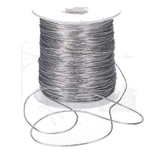 Sznurek metalizowany srebrny 1mm 100m