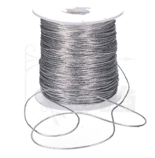Sznurek metalizowany srebrny 1mm 100m