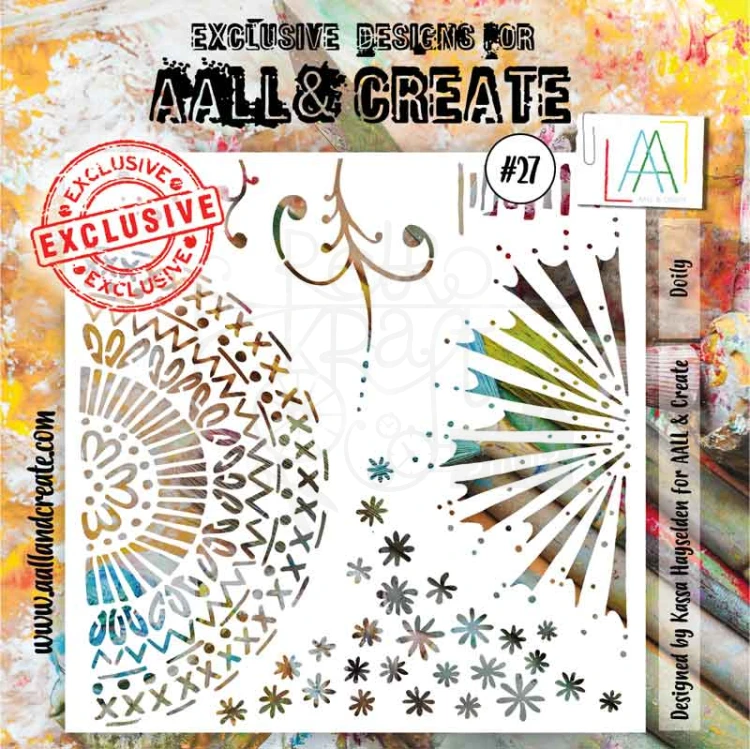 Maska szablon 15 x15 serwetka manadala gwiazdki AALL &amp; CREATE