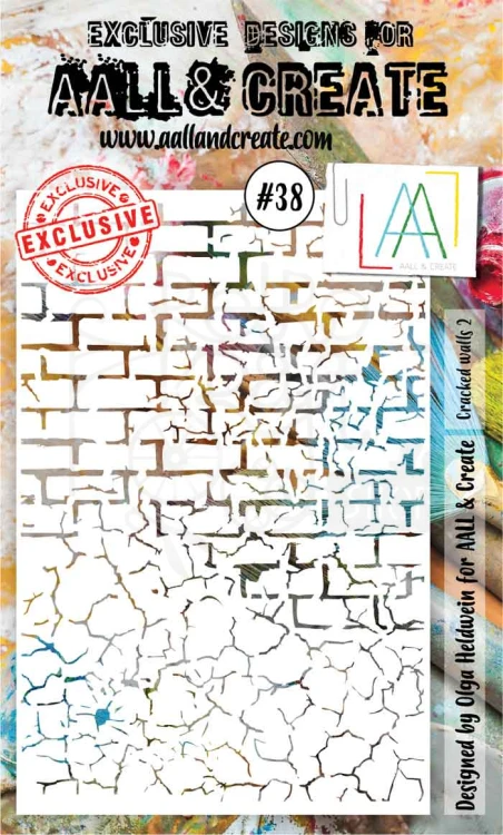 Maska szablon A6 mur crackle AALL &amp; CREATE