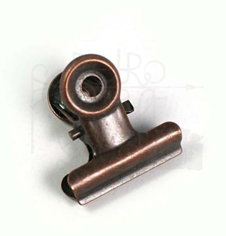 Klips metalowy postarzana miedź 2cm