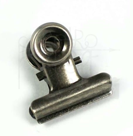 Klips metalowy postarzane srebro 2 cm