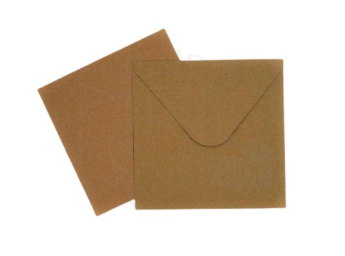 Zestaw baza i koperta  1 szt kraft 15x15 cm