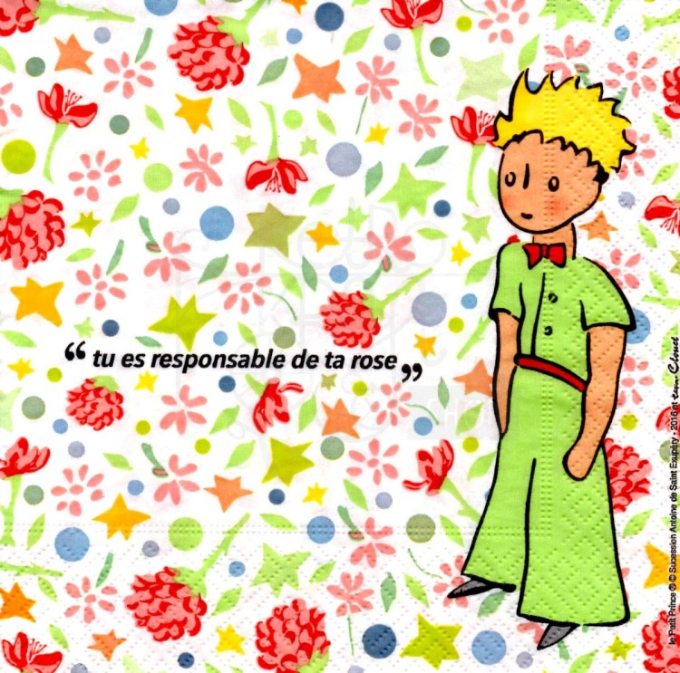 Serwetka 33x33 Mały Książę, Le petit Prince