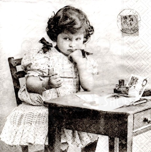 Serwetka 33 x 33 - Girl Writing