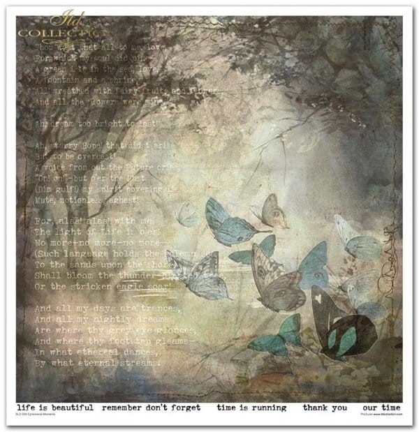Zestaw papierów do scrapbookingu SLS-036 Ephemeral Moments
