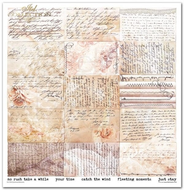 Zestaw papierów do scrapbookingu SLS-036 Ephemeral Moments