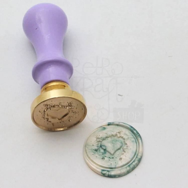 Mosiężna głowica do stempla serce 25mm DYI &amp; Cie
