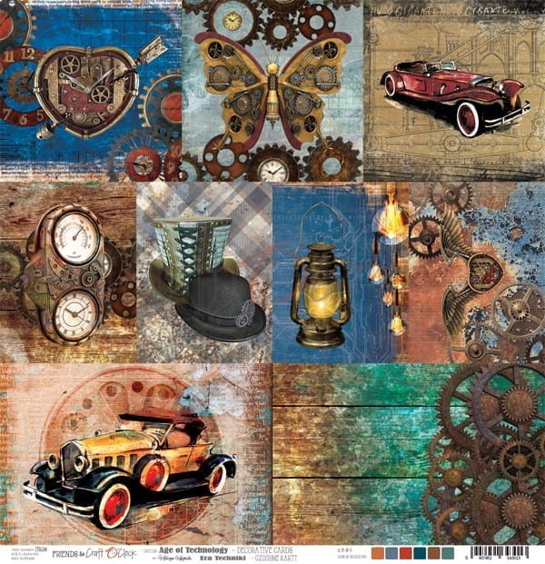 Papier 30x30 Craft O'Clock Age Of Technology arkusz z ozdobnymi kartami