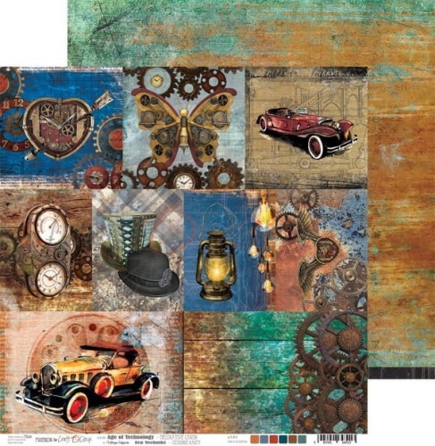 Papier 30x30 Craft O'Clock Age Of Technology arkusz z ozdobnymi kartami