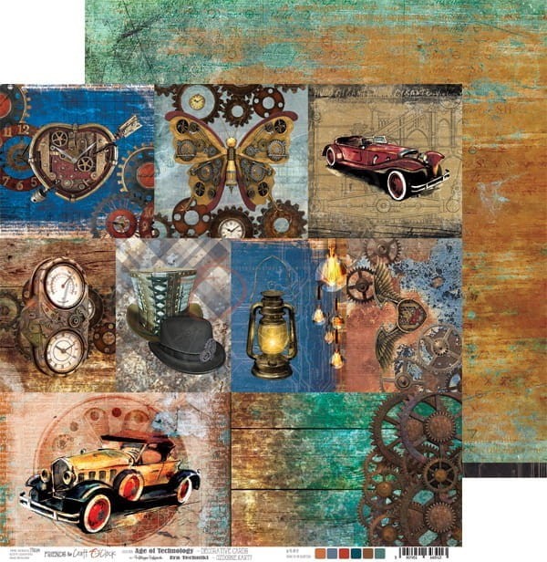 Papier 30x30 Craft O'Clock Age Of Technology arkusz z ozdobnymi kartami
