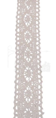 Koronka materiałowa bawełniana kremowa 1,8cm x 1m