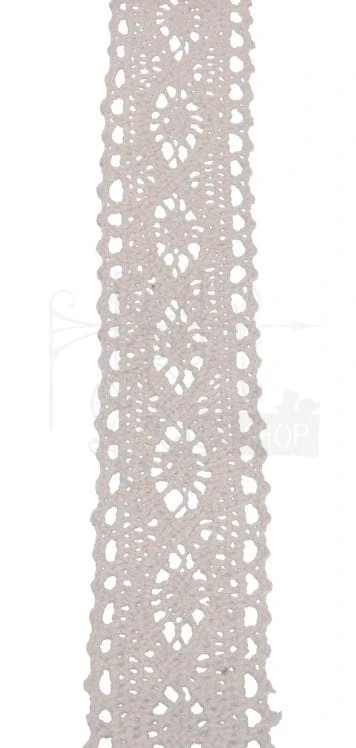 Koronka materiałowa bawełniana kremowa 1,8cm x 1m