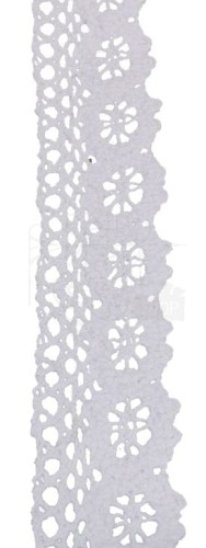 Koronka materiałowa bawełniana biała 25 mm x 1m