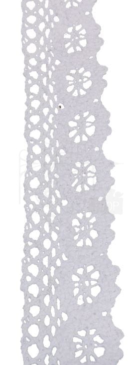 Koronka materiałowa bawełniana biała 25 mm x 1m