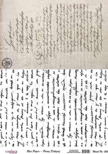 Papier ryżowy A4 Stare pismo Cadence