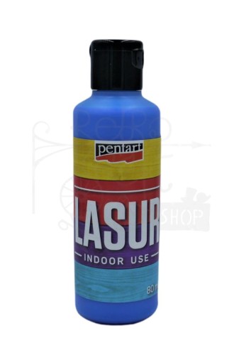 Bejca lazur wodna 80ml niebieski Pentart