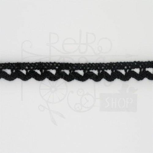Koronka czarna szerokość 1,1cm - 1mb