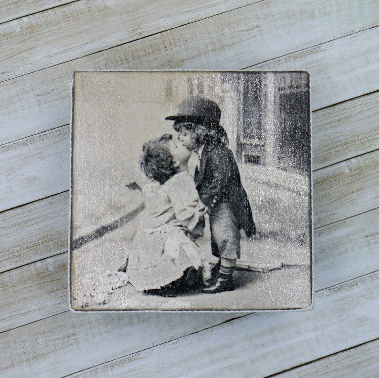 Zestaw do decoupage mały - Retro dzieci