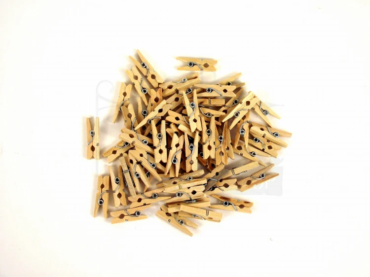 Klamerki drewniane 4,5 cm 10 szt/kpl natural