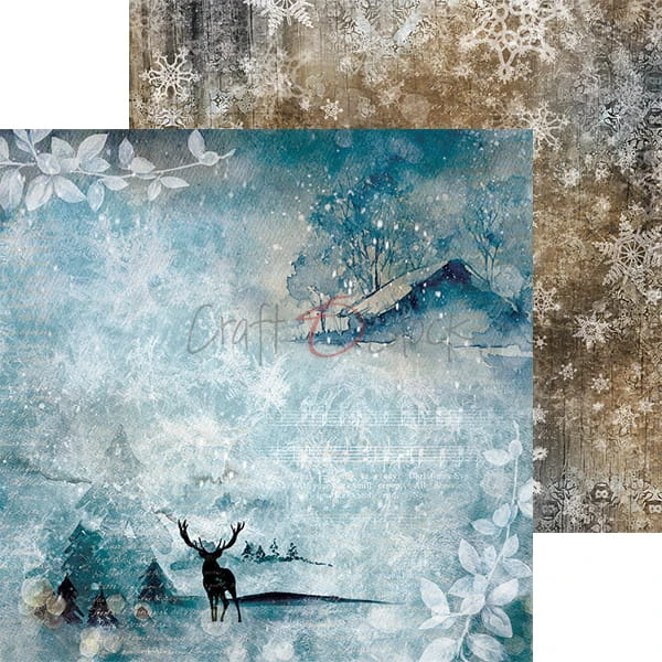 Zestaw papierów 15,25x15,25 Snowy Winterland Craft O'Clock