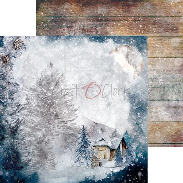 Zestaw papierów 15,25x15,25 Snowy Winterland Craft O'Clock