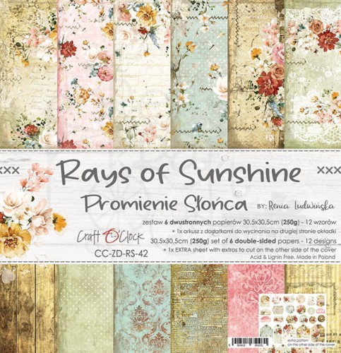 Zestaw papierów 30,5x30,5 Rays of Sunshine Craft O'Clock