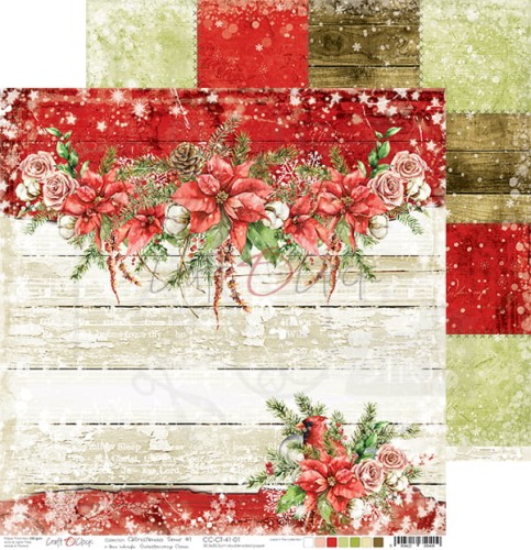 Zestaw papierów 30,5x30,5 Christmas Time Craft O'Clock