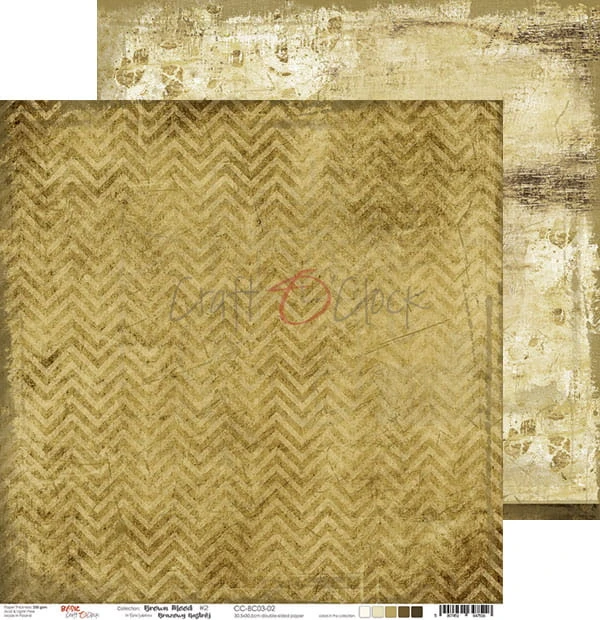 Zestaw papierów 30,5x30,5 Basic 03 Brown Mood Craft O'Clock