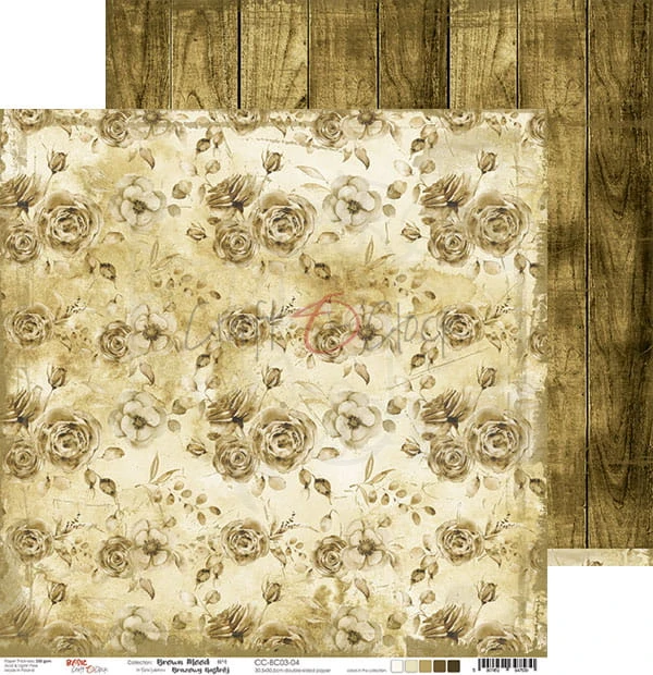 Zestaw papierów 30,5x30,5 Basic 03 Brown Mood Craft O'Clock