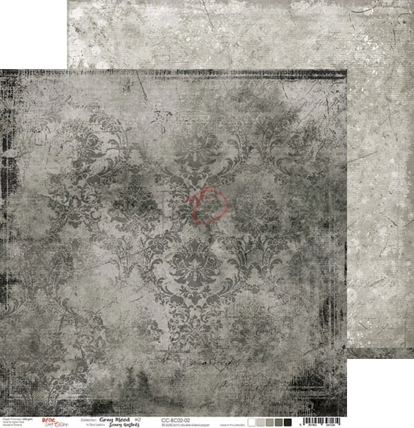Zestaw papierów 30,5x30,5 Basic 02 Gray Mood Craft O'Clock