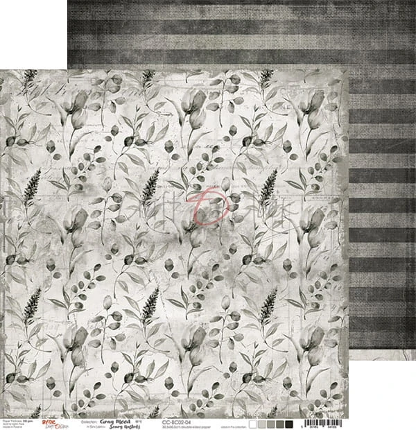 Zestaw papierów 30,5x30,5 Basic 02 Gray Mood Craft O'Clock