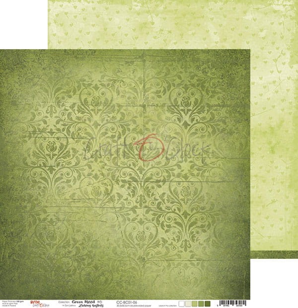 Zestaw papierów 30,5x30,5 Basic 01 Green Mood Craft O'Clock