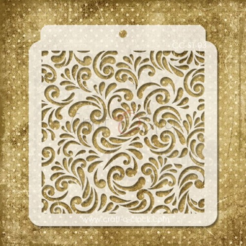 Szablon maska 15x16 ornament zawijasy 03 Craft O'Clock